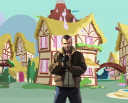 Niko Bellic plays Happy Wheels