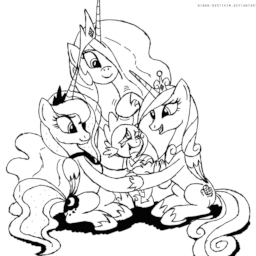 nightmare moon and luna coloring pages