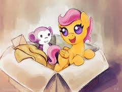 scootaloo and rainbow dash