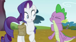 Rarity, Trixie, and a Cursed Artifact in Spike's Gut - Fimfiction