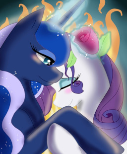 my little pony princess celestia and princess luna kiss