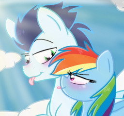 Rainbow Dash Kissing Sonic