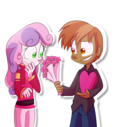 mlp sweetie belle and button mash human