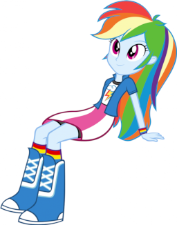 Women's My Little Pony Rainbow Dash Follow Your Own Rainbow T-shirt : Target