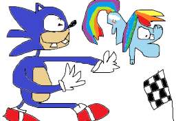 Rainbow Dash Beats Sonic In A Race Fimfiction